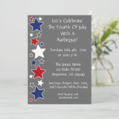 uitnodiging van 4 juli (rode witte en blauwe sterr (Staand voorkant)