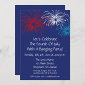 uitnodiging van 4 juli (Star Spangled Fireworks) (Voorkant / Achterkant)