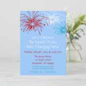uitnodiging van 4 juli (Star Spangled Fireworks) (Staand voorkant)