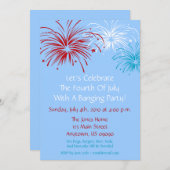 uitnodiging van 4 juli (Star Spangled Fireworks) (Voorkant / Achterkant)