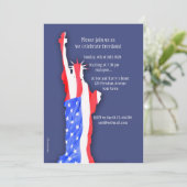 uitnodiging van 4 juli , vrijheidsbeeld (Staand voorkant)