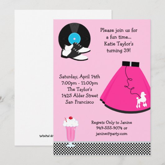 Uitnodiging van 50 partijen (Voorkant / Achterkant)