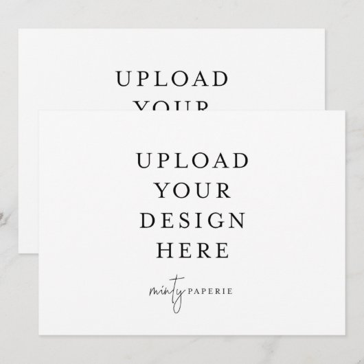 Uitnodiging van 5,5 x 7,5 inch - Landschap (Voorkant / Achterkant)