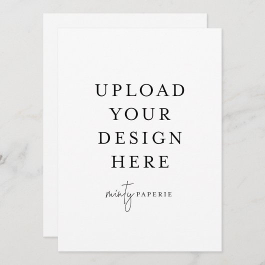 Uitnodiging van 5,5 x 7,5 inch - Portret (Voorkant / Achterkant)