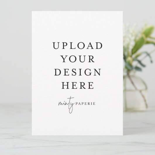 Uitnodiging van 5,5 x 7,5 inch - Portret (Staand voorkant)