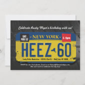 Uitnodiging van 60ste verjaardag van Male New York (Voorkant)