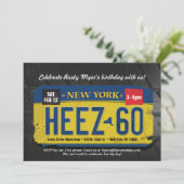 Uitnodiging van 60ste verjaardag van Male New York (Staand voorkant)