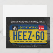 Uitnodiging van 60ste verjaardag van Male New York (Voorkant / Achterkant)