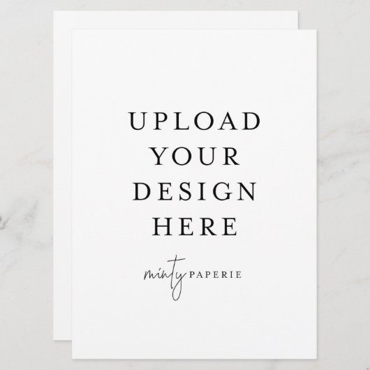 Uitnodiging van 6,5 x 8,75 inch - Portret (Voorkant / Achterkant)