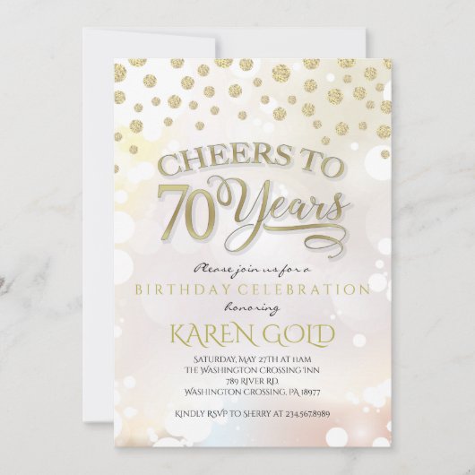 uitnodiging van 70 jaar (Voorkant)