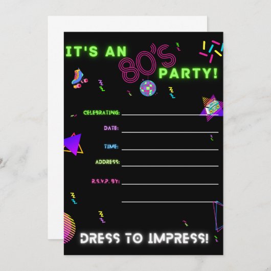 uitnodiging van 80 partijen (Voorkant / Achterkant)