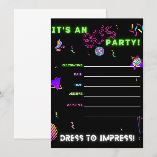 uitnodiging van 80 partijen (Voorkant / Achterkant)