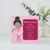 Uitnodiging van Afrikaanse Amerikaanse Ballerina B (Staand voorkant)