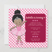 Uitnodiging van Afrikaanse Amerikaanse Ballerina B (Voorkant)