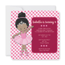 Uitnodiging van Afrikaanse Amerikaanse Ballerina B