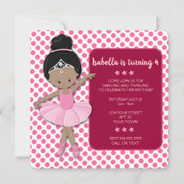 Uitnodiging van Afrikaanse Amerikaanse Ballerina B