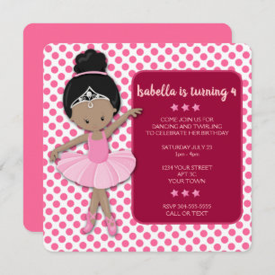 Uitnodiging van Afrikaanse Amerikaanse Ballerina B