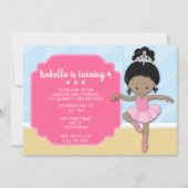 Uitnodiging van Afrikaanse Amerikaanse Ballerina B (Voorkant)