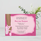 Uitnodiging van Afrikaanse Amerikaanse Ballerina B (Staand voorkant)