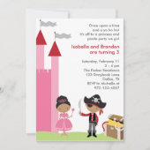 Uitnodiging van Afrikaanse Amerikaanse prinses en  (Voorkant)