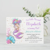 Uitnodiging van Afrikaanse Amerikaanse Zeemeermin (Staand voorkant)