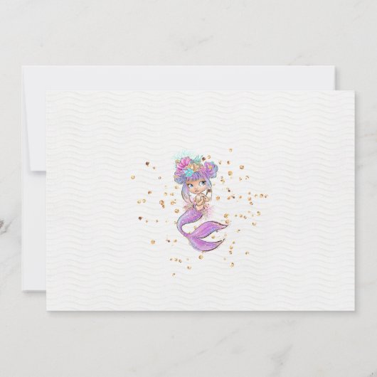 Uitnodiging van Afrikaanse Amerikaanse Zeemeermin (Achterkant)