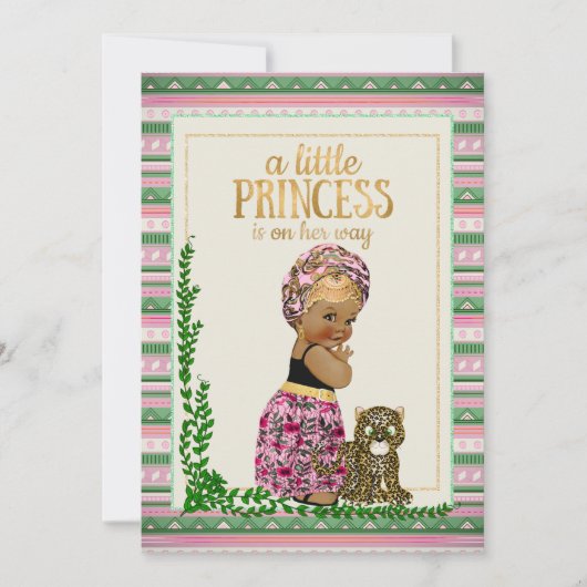 Uitnodiging van Afrikaanse Baby shower (Voorkant)