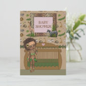 Uitnodiging van Afrikaanse Baby shower (Staand voorkant)