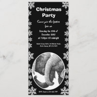 Uitnodiging van Afrikaanse Elephant-kerstfeest