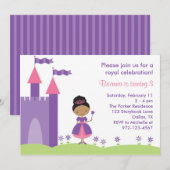 Uitnodiging van Afrikaanse prinses Birthday (Voorkant / Achterkant)