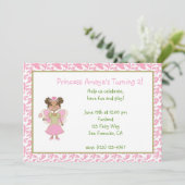 Uitnodiging van Afrikaanse prinses Fairy (Staand voorkant)