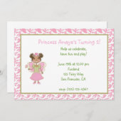 Uitnodiging van Afrikaanse prinses Fairy (Voorkant / Achterkant)