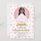 Uitnodiging van Afrikaanse prinses Girl Birthday (Voorkant)