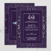 Uitnodiging van afstudeerders - Klassieke Gatsby-s (Voorkant / Achterkant)