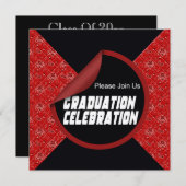 Uitnodiging van afstuderen Celebratiepartij (Voorkant / Achterkant)