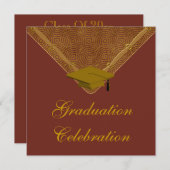 Uitnodiging van afstuderen Celebratiepartij (Voorkant / Achterkant)