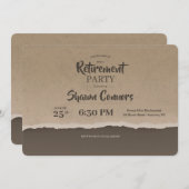 Uitnodiging van aftredingspartij Coffee Torn Edges (Voorkant / Achterkant)