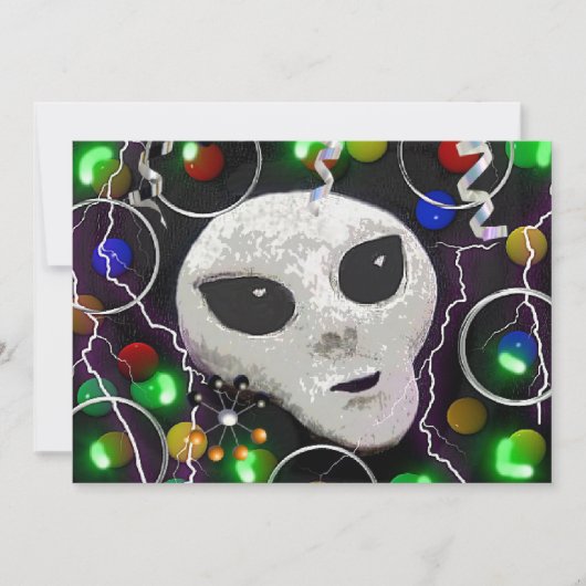 Uitnodiging van Alien Party (Voorkant)