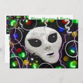 Uitnodiging van Alien Party (Voorkant / Achterkant)