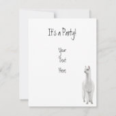 Uitnodiging van Alpaca (Achterkant)