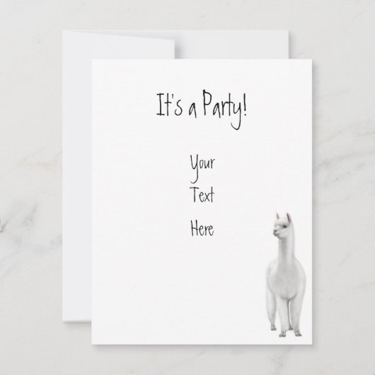 Uitnodiging van Alpaca (Achterkant)