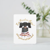 Uitnodiging van American Flag Liberty Bell (Staand voorkant)