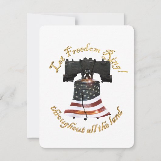 Uitnodiging van American Flag Liberty Bell (Voorkant)
