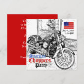 Uitnodiging van Amerikaanse Choppers Juli 4 (Voorkant / Achterkant)