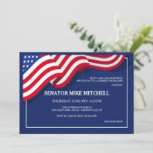 Uitnodiging van Amerikaanse vlag Fundraising (Staand voorkant)