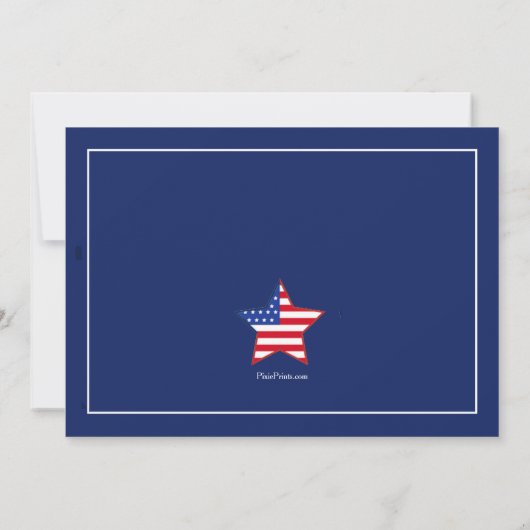 Uitnodiging van Amerikaanse vlag Fundraising (Achterkant)