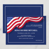 Uitnodiging van Amerikaanse vlag Fundraising (Voorkant / Achterkant)