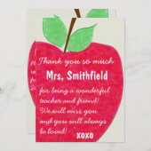 Uitnodiging van Apple-pensionering van Ruby Red Te (Voorkant / Achterkant)