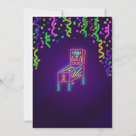 uitnodiging van Arcade Party (Achterkant)