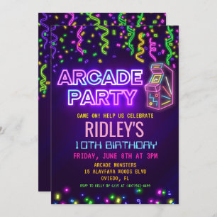 uitnodiging van Arcade Party